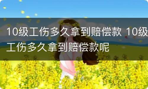 10级工伤多久拿到赔偿款 10级工伤多久拿到赔偿款呢