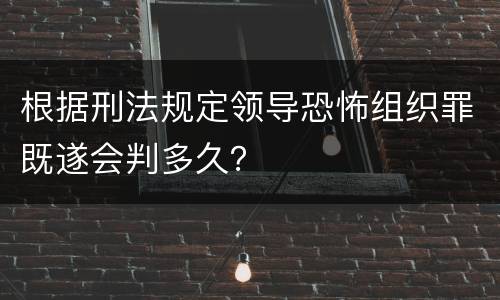 根据刑法规定领导恐怖组织罪既遂会判多久？