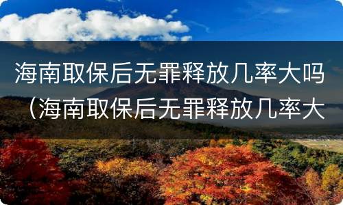 海南取保后无罪释放几率大吗（海南取保后无罪释放几率大吗知乎）