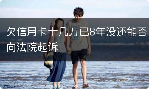 欠信用卡十几万已8年没还能否向法院起诉