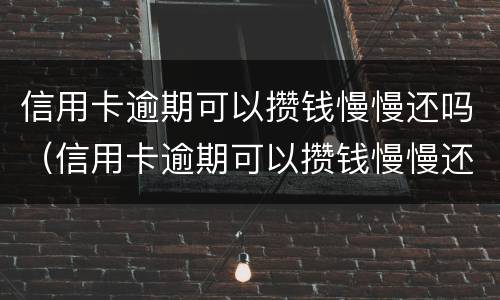 信用卡逾期可以攒钱慢慢还吗（信用卡逾期可以攒钱慢慢还吗）
