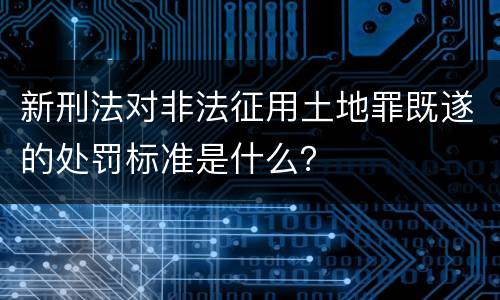 新刑法对非法征用土地罪既遂的处罚标准是什么？