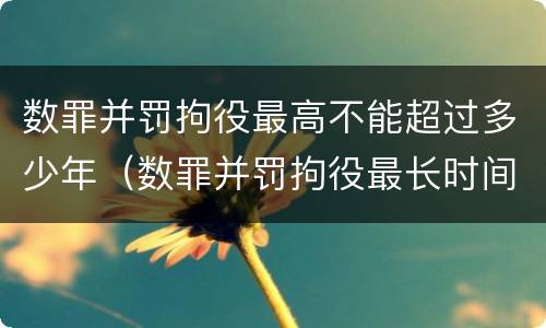 数罪并罚拘役最高不能超过多少年（数罪并罚拘役最长时间是多久）