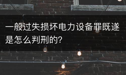 一般过失损坏电力设备罪既遂是怎么判刑的？