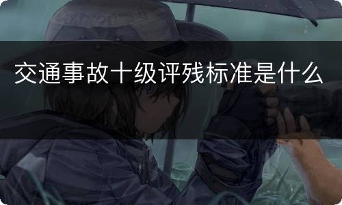 交通事故十级评残标准是什么