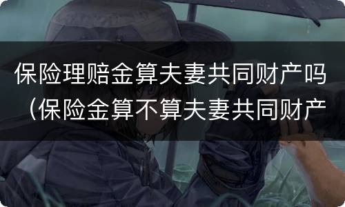保险理赔金算夫妻共同财产吗（保险金算不算夫妻共同财产）