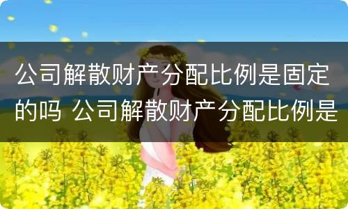 公司解散财产分配比例是固定的吗 公司解散财产分配比例是固定的吗