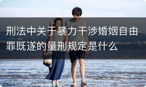 刑法中关于暴力干涉婚姻自由罪既遂的量刑规定是什么