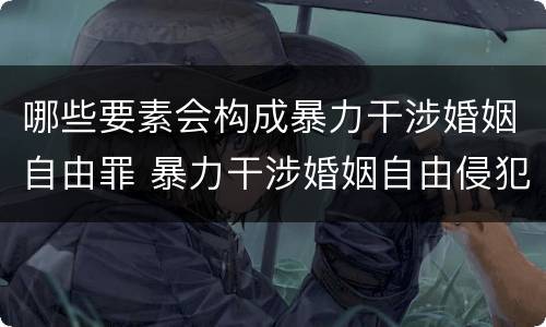 哪些要素会构成暴力干涉婚姻自由罪 暴力干涉婚姻自由侵犯的客体是