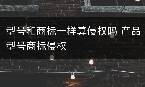 型号和商标一样算侵权吗 产品型号商标侵权