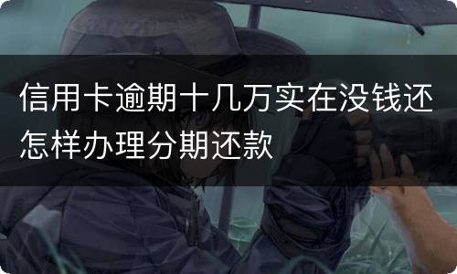 信用卡逾期十几万实在没钱还怎样办理分期还款