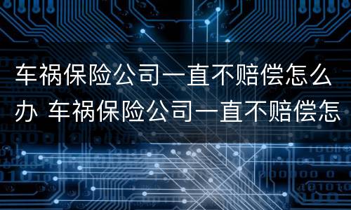车祸保险公司一直不赔偿怎么办 车祸保险公司一直不赔偿怎么办呢