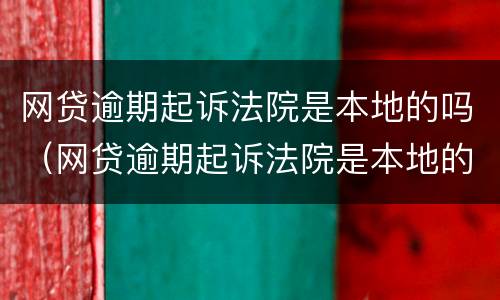 网贷逾期起诉法院是本地的吗（网贷逾期起诉法院是本地的吗怎么办）