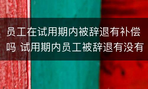 员工在试用期内被辞退有补偿吗 试用期内员工被辞退有没有补偿