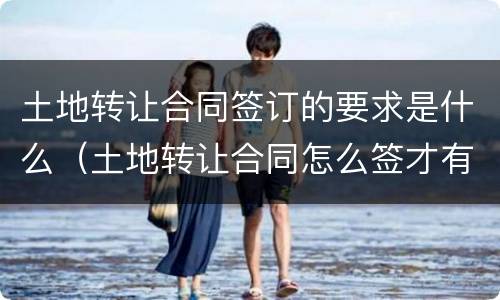 土地转让合同签订的要求是什么（土地转让合同怎么签才有效）