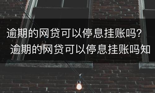 逾期的网贷可以停息挂账吗？ 逾期的网贷可以停息挂账吗知乎