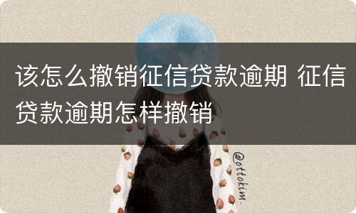 该怎么撤销征信贷款逾期 征信贷款逾期怎样撤销