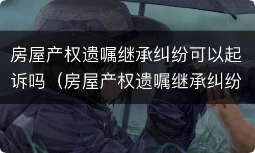 房屋产权遗嘱继承纠纷可以起诉吗（房屋产权遗嘱继承纠纷可以起诉吗）