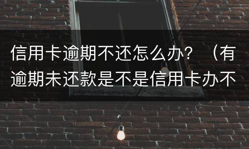信用卡逾期不还怎么办？（有逾期未还款是不是信用卡办不了）