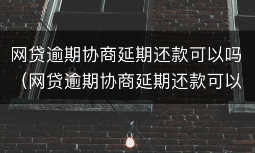 网贷逾期协商延期还款可以吗（网贷逾期协商延期还款可以吗）