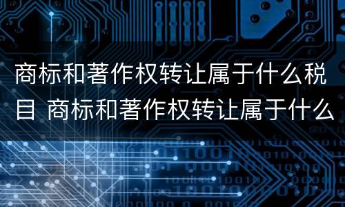 商标和著作权转让属于什么税目 商标和著作权转让属于什么税目的