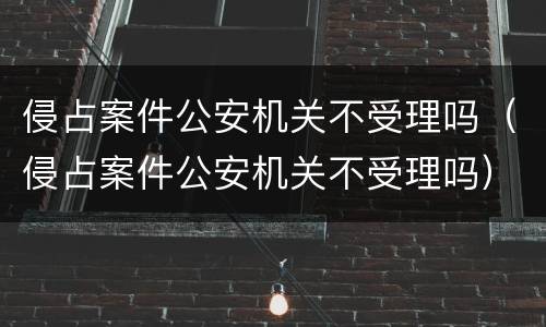 侵占案件公安机关不受理吗（侵占案件公安机关不受理吗）