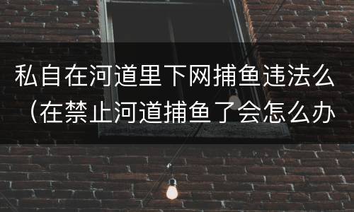 私自在河道里下网捕鱼违法么（在禁止河道捕鱼了会怎么办）
