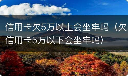 信用卡欠5万以上会坐牢吗（欠信用卡5万以下会坐牢吗）