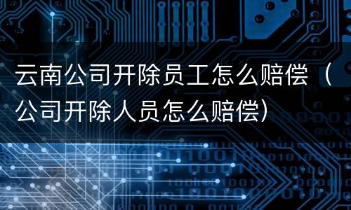 云南公司开除员工怎么赔偿（公司开除人员怎么赔偿）