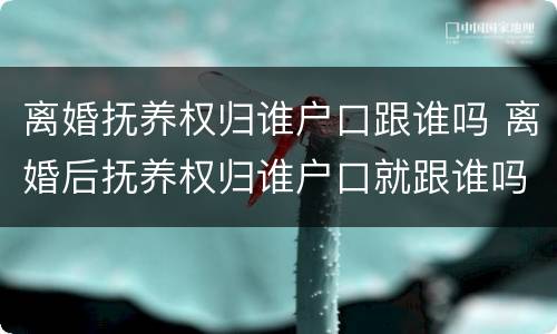 离婚抚养权归谁户口跟谁吗 离婚后抚养权归谁户口就跟谁吗