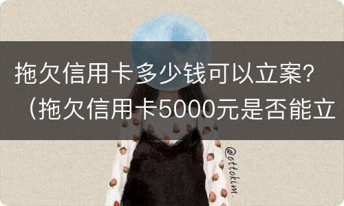 拖欠信用卡多少钱可以立案？（拖欠信用卡5000元是否能立案）