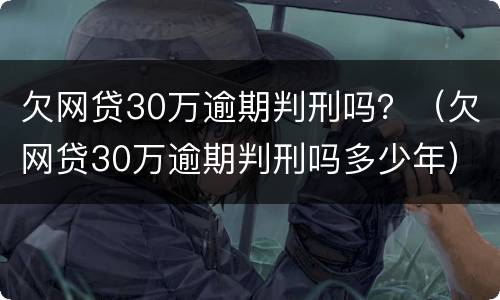 欠网贷30万逾期判刑吗？（欠网贷30万逾期判刑吗多少年）