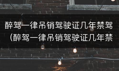 醉驾一律吊销驾驶证几年禁驾（醉驾一律吊销驾驶证几年禁驾了）