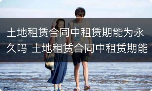 土地租赁合同中租赁期能为永久吗 土地租赁合同中租赁期能为永久吗为什么