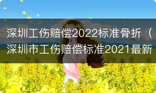 深圳工伤赔偿2022标准骨折（深圳市工伤赔偿标准2021最新工伤死亡赔偿标准）