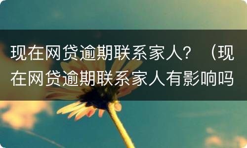 现在网贷逾期联系家人？（现在网贷逾期联系家人有影响吗）