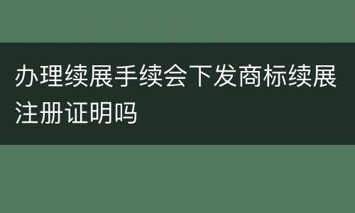 办理续展手续会下发商标续展注册证明吗