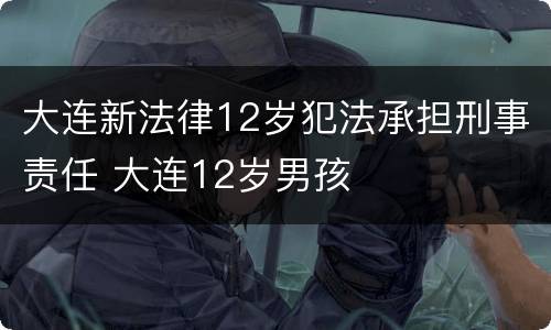 大连新法律12岁犯法承担刑事责任 大连12岁男孩