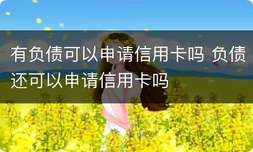 有负债可以申请信用卡吗 负债还可以申请信用卡吗