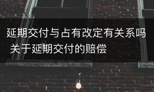 延期交付与占有改定有关系吗 关于延期交付的赔偿