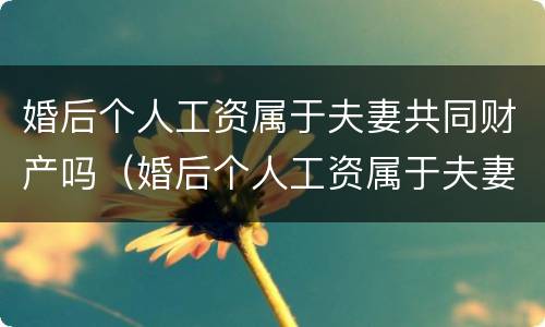 婚后个人工资属于夫妻共同财产吗（婚后个人工资属于夫妻共同财产吗怎么算）
