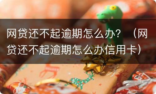 网贷还不起逾期怎么办？（网贷还不起逾期怎么办信用卡）