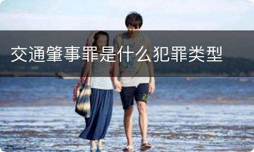 交通肇事罪是什么犯罪类型