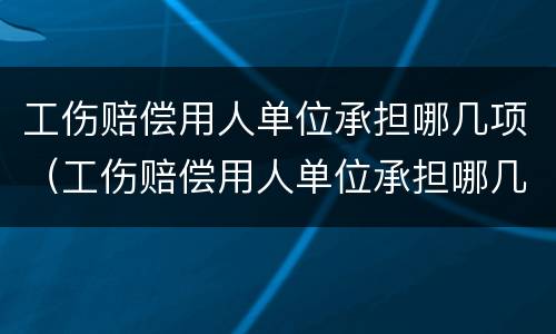 工伤赔偿用人单位承担哪几项（工伤赔偿用人单位承担哪几项责任）