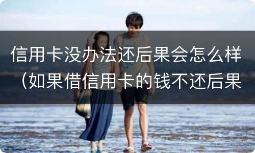 信用卡没办法还后果会怎么样（如果借信用卡的钱不还后果怎么样）