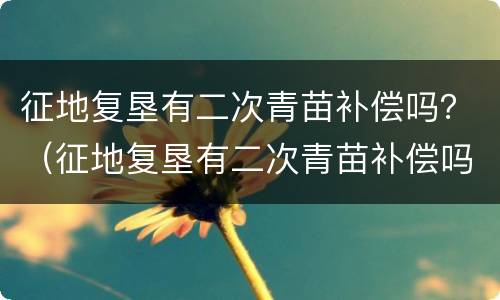 征地复垦有二次青苗补偿吗？（征地复垦有二次青苗补偿吗）