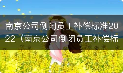 南京公司倒闭员工补偿标准2022（南京公司倒闭员工补偿标准2022咨询）