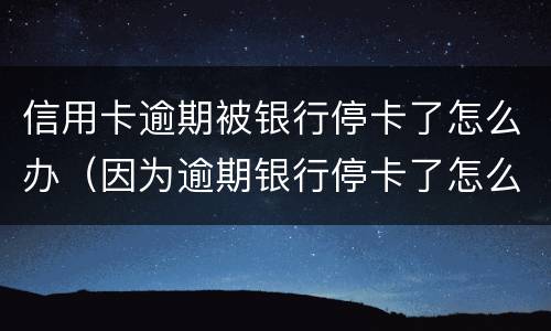 信用卡逾期被银行停卡了怎么办（因为逾期银行停卡了怎么办）
