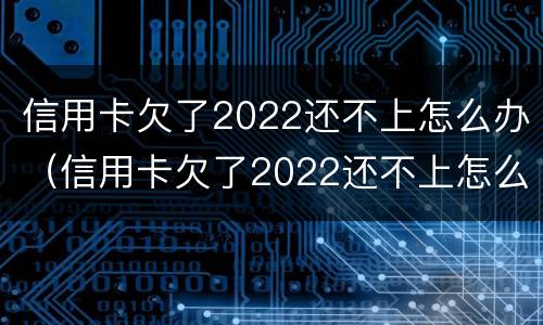 信用卡欠了2022还不上怎么办（信用卡欠了2022还不上怎么办呀）