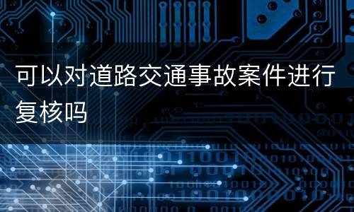 可以对道路交通事故案件进行复核吗